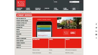 
                            10. King's College London - Student Services