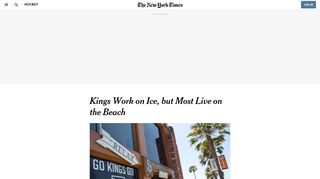 
                            10. Kings Work on Ice, but Most Live on the Beach - The New York Times