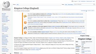 
                            8. Kingston College (England) - Wikipedia