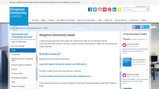 
                            12. Kingston University email - Information and Technology Services ...