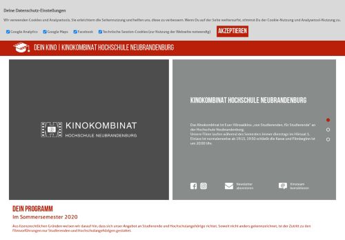 
                            7. Kinokombinat Hochschule Neubrandenburg - über Unifilm
