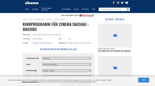 
                            6. Kinoprogramm für: Cinema Dachau - Dachau | cinema.de