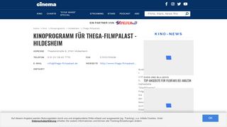 
                            7. Kinoprogramm für: Thega-Filmpalast - Hildesheim | cinema.de