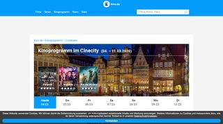 
                            9. Kinoprogramm im Cinecity · Crailsheim · KINO.de