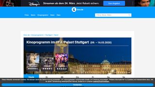 
                            6. Kinoprogramm im UFA-Palast Stuttgart · Stuttgart (Nord) · KINO.de