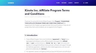 
                            5. Kinsta Inc. Affiliate Program Terms and Conditions - Kinsta Managed ...