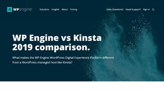 
                            9. Kinsta® vs WP Engine | 2019 Comparison