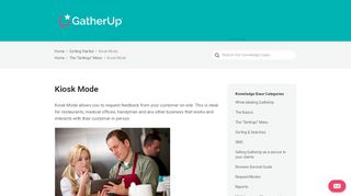 
                            4. Kiosk Mode – GatherUp User Guide