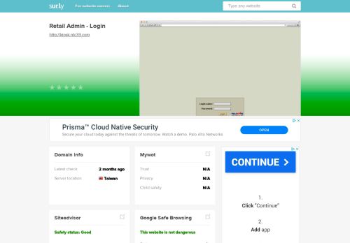 
                            9. kiosk.ntc33.com - Retail Admin - Login - Kiosk Ntc 33 - Sur.ly