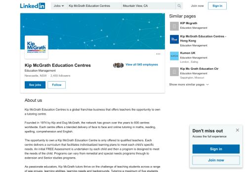 
                            8. Kip McGrath Education Centres | LinkedIn