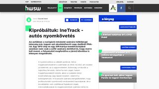 
                            5. Kipróbáltuk: IneTrack - autós nyomkövetés - HWSW