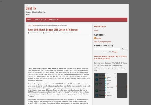 
                            10. Kirim SMS Murah Dengan SMS Group Di Telkomsel | GaliTrik