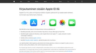 
                            4. Kirjautuminen App Storeen ja iTunes Storeen ... - Apple Support