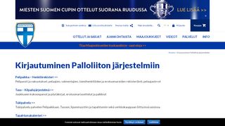 
                            2. Kirjautuminen Palloliiton järjestelmiin | Suomen Palloliitto