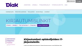 
                            8. Kirjautumislinkit – Diakonia-ammattikorkeakoulu