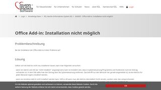 
                            5. KIS Office Add in Installation nicht möglich - RZL Software