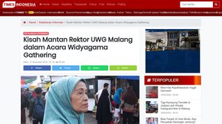 
                            6. Kisah Mantan Rektor UWG Malang dalam Acara Widyagama ...