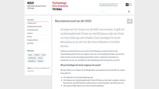 
                            3. KISD: Benutzeraccount an der KISD