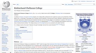 
                            11. Kishinchand Chellaram College - Wikipedia
