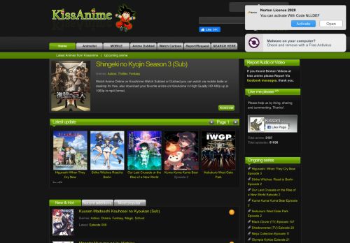 
                            10. KissAnime - Watch Anime Online English Subbed & Dubbed