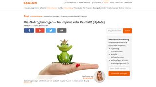 
                            3. KissNoFrog kündigen – Traumprinz oder Reinfall? - Aboalarm