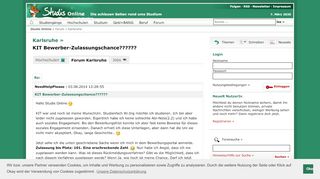 
                            5. KIT Bewerber-Zulassungschance?????? - Forum - Studis Online