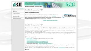 
                            9. KIT - SCC - Web Site Management am KIT