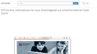 
                            12. KITS für Kids. Informationen für neue Teammitglieder zur ...