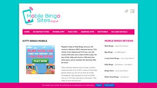
                            12. Kitty Bingo Mobile | You Have £30 FREE Bonus Cash Here!