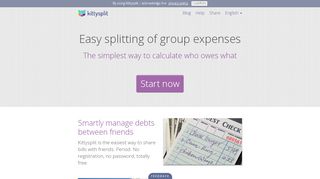 
                            8. Kittysplit: Easy splitting of group expenses