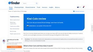 
                            8. Kiwi-Coin review 2019 | Features, fees & more | finder - Finder.com