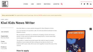 
                            11. Kiwi Kids News Writer | Work | The Big Idea | Arts & ...