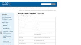 
                            8. KiwiSaver Scheme Details | Workplace Savings NZ