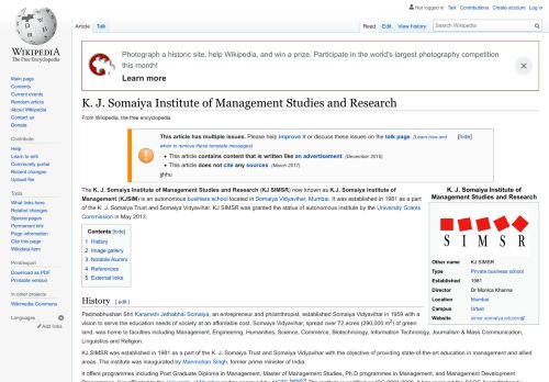 
                            10. KJ Somaiya Institute of Management Studies and Research - Wikipedia