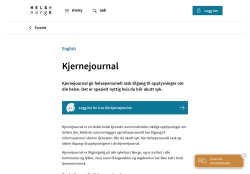 
                            4. Kjernejournal - helsenorge.no