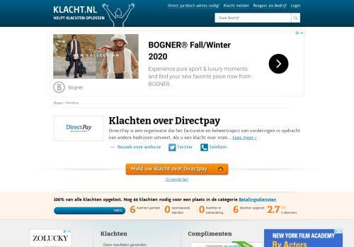 
                            8. Klacht over Directpay? Meld nu, wij helpen oplossen! KLACHT.nl