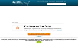 
                            10. Klacht over Euroflorist? Meld nu, wij helpen oplossen! KLACHT.nl