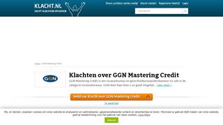 
                            8. Klacht over GGN Mastering Credit? Meld nu, wij helpen oplossen ...