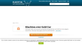 
                            10. Klacht over Gold Car? Meld nu, wij helpen oplossen! KLACHT.nl