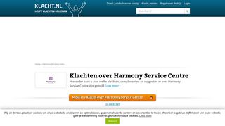 
                            8. Klacht over Harmony Service Centre? Meld nu, wij helpen oplossen ...