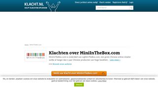 
                            10. Klacht over MiniInTheBox.com? Meld nu, wij helpen oplossen ...