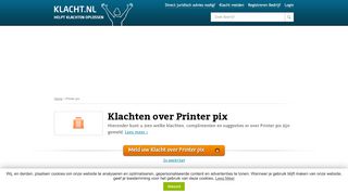 
                            8. Klacht over Printer pix? Meld nu, wij helpen oplossen! KLACHT.nl