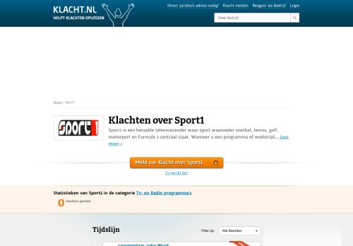 
                            8. Klacht over Sport1? Meld nu, wij helpen oplossen! KLACHT.nl