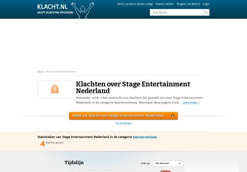 
                            11. Klacht over Stage Entertainment Nederland? Meld nu, wij helpen ...