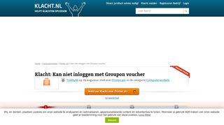 
                            9. Klacht Printer pix! Kan niet inloggen met Groupon voucher - KLACHT.nl