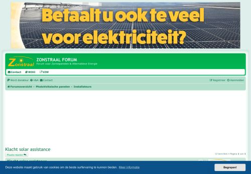 
                            6. Klacht solar assistance - ZONSTRAAL FORUM