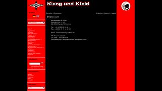 
                            1. klangundkleid.de GmbH - B2B » Startseite » Impressum - Knk-b2b