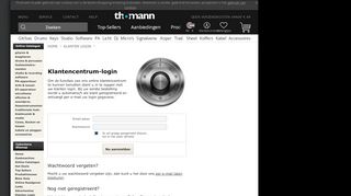 
                            1. Klanten Login – Thomann Nederland