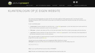 
                            1. klantenlogin op je eigen website - PicturePresent