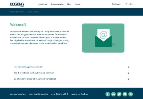 
                            4. Klantenservice Webmail — Hosting2GO